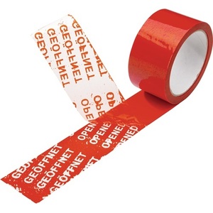 Ruban adhésif de sécurité ENVO 50m de long, rouge, 50mm de large, rouleau ENVIROPACK pour usage bureautique - Product Image 1