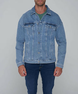 Veste en jean d'hiver pour homme, impression de logo personnalisée, vente en gros, streetwear décontracté, manteaux en jean tendance, jeans imperméables, veste de moto - Product Image 4