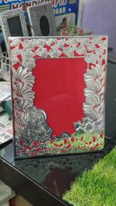 Antique Style Brass Metal <b>Photo</b> <b>Frame</b> Handcrafted Detailing and Smooth Finishing for Classic Square-shaped Home Interiors - Product Image 3