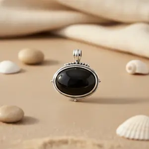 Collar con Colgante de Turquesa y Perla Chapado en Rodio para Mujer - Estilo Clásico - Product Image 2