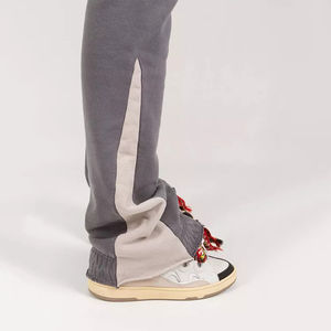 Pantalones de chándal para hombre de alta calidad hechos en Pakistán, pantalones de chándal apilados acampanados informales con cordón en la cintura, pantalones de chándal acampanados - Product Image 4