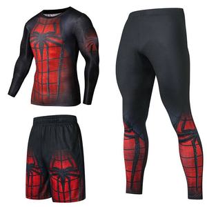 MOVATEXTILE-Conjunto de Compresión para Hombre, Pantalones Cortos de Manga Corta, Ropa de Entrenamiento, Secado Rápido, Transpirable - Product Image 2