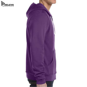Sweats à capuche de fitness pour hommes personnalisés de haute qualité, 100% coton, respirant, fermeture éclair, tricoté, fortement recommandé pour la conception de logo - Product Image 2