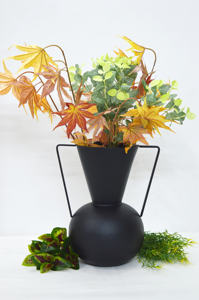 Vase à fleurs de couleur antique enduit de poudre de fantaisie de qualité supérieure avec poignées de créateur Vase de style luxueux pour la maison de luxe Style vintage - Product Image 5