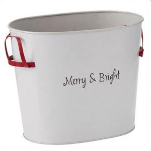 Pot décoratif en métal Polar Bloom pour les verts de Noël Idéal pour le style floral de porte et l'affichage de jardin pendant la saison des fêtes - Product Image 3