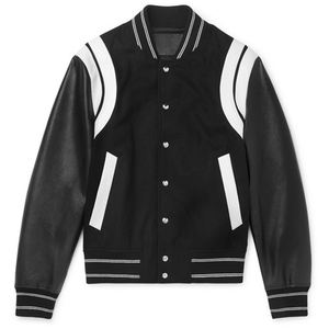 Varsity Jacket Men Your Bordado Mangas de cuero Custom Baseball Letterman Varsity Jacket - Product Image 6