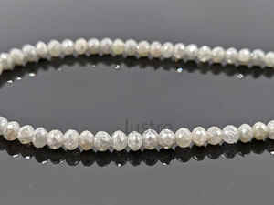 Lustre LD0028 cuentas redondas facetadas de diamante blanco 3mm fabricación de joyas sueltas piedra venta al por mayor hebra completa de alta calidad - Product Image 4