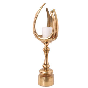 เชิงเทียนโลหะตกแต่งแนวโบราณที่วางเทียนแบบเสาสำหรับตกแต่งบนโต๊ะอาหาร - Product Image 5