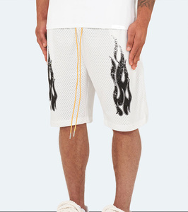 Shorts Vaqueros Vintage de Cintura Media para Hombre al por Mayor, Estilo Urbano Informal, Color Sólido, Servicio OEM Personalizado, Impermeables, Transpirables, para Verano - Product Image 5