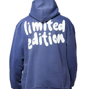 Sudadera con capucha unisex transpirable logotipo personalizado manga larga hombro caído jersey de colores sólidos calidad premium informal - Product Image 4