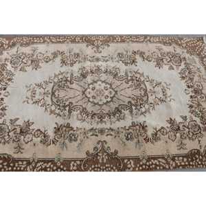 Tapis turc vintage, tapis de 3,8 x 6,8 pieds, tapis persan brun - Product Image 5