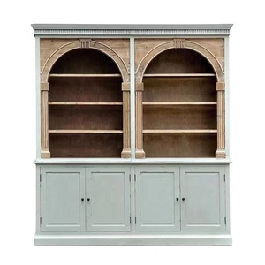 Vitrina Antigua Clásica, Librería de Madera, Estantes para Libros Diseñados para Interiores de Casas de Estilo Europeo - Product Image 6