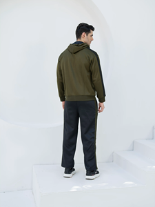 ชุดวอร์มมีฮู้ดผ้าคอตตอนพร้อมสายรัดด้านข้างพิมพ์ลายหน้าจอ2025ฤดูหนาว100% ออกแบบได้ตามต้องการ - Product Image 2