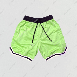 Pantalones cortos de malla de baloncesto para hombre de tela transpirable estilo deportivo sólido con bolsillos profundos gimnasio entrenamiento ropa atlética-ajuste cómodo - Product Image 4
