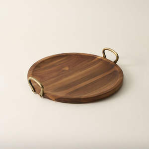 Unique Design Large Rectangle Serving <b>Tray</b> with Wooden and Metal Handle Customized for Catering Restaurant Food <b>Drinks</b> Serving - Product Image 2