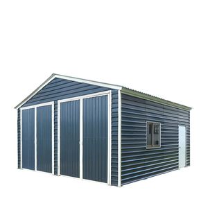 Garage en acier pour deux voitures sur mesure avec deux entrées et porte d'accès piétonne - Product Image 3