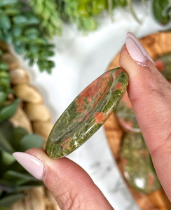 หินเทอร์โมสโตนสำหรับนวดรักษาด้วยคริสตัลหินโมราแบบ unakite หินธรรมชาติ - Product Image 6