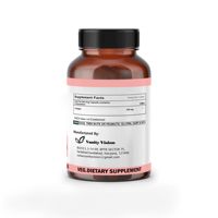 Vanity Vision Collagen 500mg Capsules de soutien immunitaire à base de plantes - Sans produits laitiers pour hommes et femmes