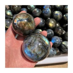 Wholesale Natural <b>Crystal</b> Quartz Labradorite Decoration Gemstone Balls Factory Manufactured Full Flashy Polished Agate Feng Shui - Product Image 1