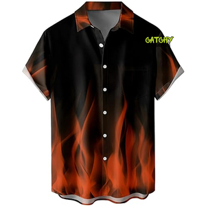 CATCHY GEARS Camisas Personalizadas al por Mayor para Hombre, Camisa Hawaiana con Estampado 3D, Manga Corta, Secado Rápido, Spandex/Poliéster, Camisas de Playa para Hombre - Product Image 6