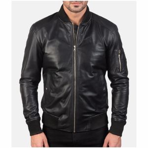 Veste pour hommes Vestes pour hommes Personnalisable Haute Qualité Style Décontracté Mouton Coupe-Vent Vestes en Cuir pour Hommes Confortable Hiver - Product Image 4
