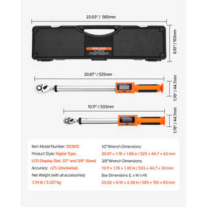 Clé dynamométrique numérique VEVOR à 72 dents, haute précision 2%, outil de réparation automobile électronique - Product Image 3