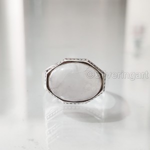 Bague en argent sterling 925 pour homme, pierre de lune arc-en-ciel naturelle bleue, pierre de naissance de juin, bijoux arabes orientaux, vente en gros - Product Image 4