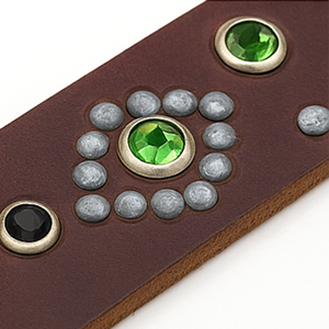 <span class=keywords><strong>Borchie</strong></span> Decorative in Ottone Stile Americano con Cristalli e Bordo Dorato o Nichelato <span class=keywords><strong>per</strong></span> <span class=keywords><strong>Cinture</strong></span> in Pelle - Product Image 5