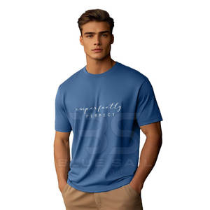 T-shirt léger pour homme à col rond, couleur unie, basique, pour un style quotidien et un confort décontracté, T-shirt à col rond pour homme - Product Image 6