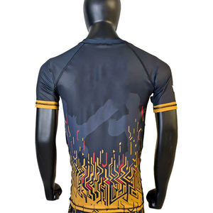 <b>BJJ</b> <b>Rashguard</b> Unisex Custom Wholesale Sublimation Printed Short Sleeves Brazilian Jiu Jitsu Grappling Breathable Quick Dry - Product Image 2
