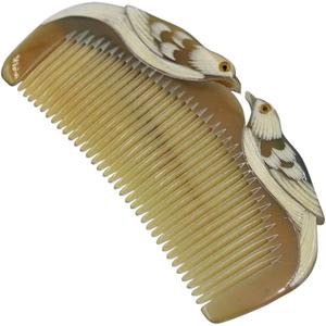 Peine de cuerno de baffulo de calidad superior peine de cuerno de buey de vaca natural peine hecho a mano todos los tamaños de ágata - Product Image 6