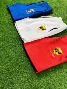 Logo Embroidery French Terry Cotton Fleece Jogger Sportswear Sweat <b>Shorts</b> - Product Image 5