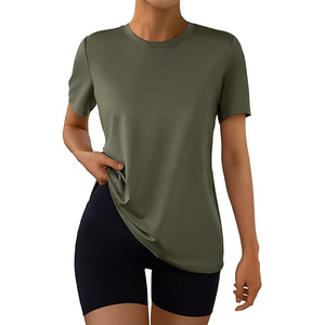 Camisetas de Poliéster al por Mayor para Mujer, Logotipo Personalizado, Secado Rápido, Suaves, Camisetas de Mezcla de Poliéster para Mujer, Lisas - Product Image 6
