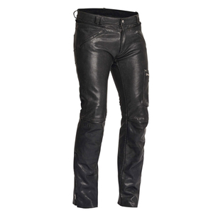 <b>Men's</b> Black Leather Straight Leg Casual Motorcycle <b>Trousers</b> Breathable Lightweight Comfortable Custom Logo <b>Elastic</b> <b>Waist</b> - Product Image 6