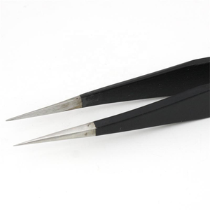 Juego de pinzas profesionales de acero inoxidable con revestimiento epoxi, 6 piezas, pinzas no magnéticas multiusos para hacer joyas de alta resistencia - Product Image 4