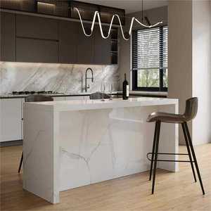 Shaker blanc moderne Armoire de cuisine modulaire complète en PVC laqué Meuble îlot de cuisine en bois Prix d'usine Designs modernes - Product Image 6