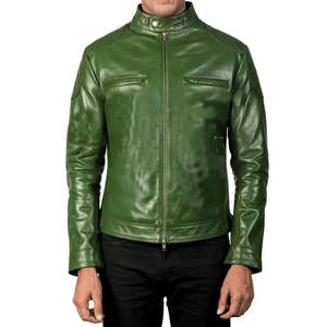 Veste en cuir pour homme, nouveau style, plusieurs poches, manches longues, fermeture éclair avant, veste de haute qualité pour l'extérieur, vestes pour homme - Product Image 1