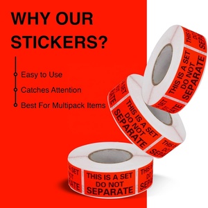 これは出荷用のラベルを分離しないセットです (1インチ。X2インチ。 -500/ロール) 配送用蛍光赤色パッキングラベル - Product Image 2