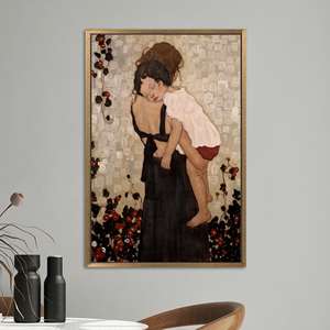 Gustav Klimt Art <b>Canvas</b> Print: Modern, Elegant Wall Decor,Gold <b>Framed</b> - Product Image 1