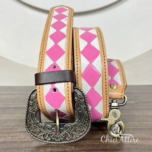 2025 fait à la main réglable multi-fonction usiné cuir de vache bandoulière motif à carreaux en cuir véritable sac sangle pour unisexe - Product Image 1