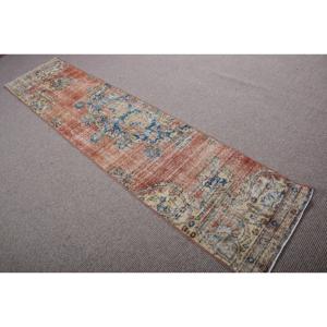 Tapis turc 2x8,6 pieds, tapis vintage, tapis en laine à imprimé animal rouge - Product Image 4