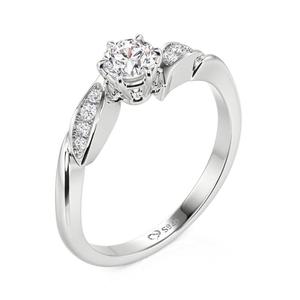 Bague de fiançailles Jeulia inspirée de la tulipe, sertie de diamants ronds - Product Image 2