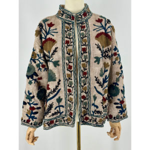 jacket Customizable Ladies Suzani Reversible Bomber Jacket <b>Quilted</b> Floral Embroidery Autumn/<b>Winter</b> Coat XL Size Leather Shell - Product Image 2
