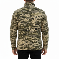 Veste polaire tactique chaude en polyester tricoté avec fermeture éclair, camouflage automne, pour l'extérieur, avec logo personnalisé et service OEM
