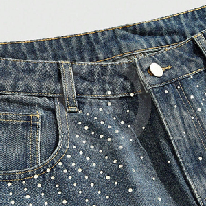 Shorts décontractés pour hommes à usage extérieur OEM Shorts décontractés pour hommes à strass 2025 Shorts pour hommes à la mode avec strass - Product Image 3