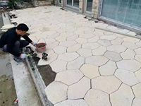 L'hexagone antiacide-érodé naturel d'ardoise de rouille couvre de tuiles la conception extérieure moderne durable de mur et de plancher de 1.5-2.5cm épais