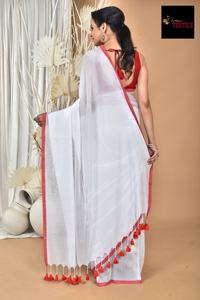 Vestido tejido de secado rápido ecológico de algodón Mal bengalí de verano para niñas boda ligera/ocasión especial - Product Image 6