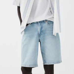 กางเกงขาสั้นผ้ายีนส์ยืดได้แบบลำลองกางเกงขาสั้นมีกระเป๋าสี่ใบผ้าซักเบามีไซส์พิเศษออกแบบได้ตามต้องการ - Product Image 3