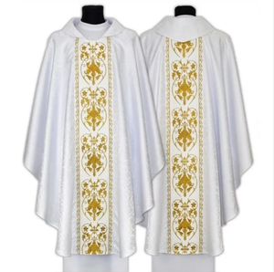 2025 Chasuble de prêtre catholique violet sur mesure étole de haute qualité nouveau Design chasuble brodé - Product Image 2