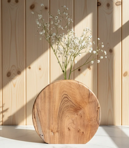 Vase en bois moderne écologique de qualité supérieure, artisanal, décoration de mariage pour le salon et le bureau - Product Image 4